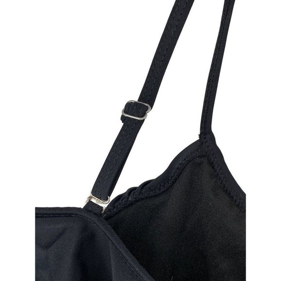 Womens Popover Swim Top Black Large Padded 3751 EUC - Picture 3 of 6